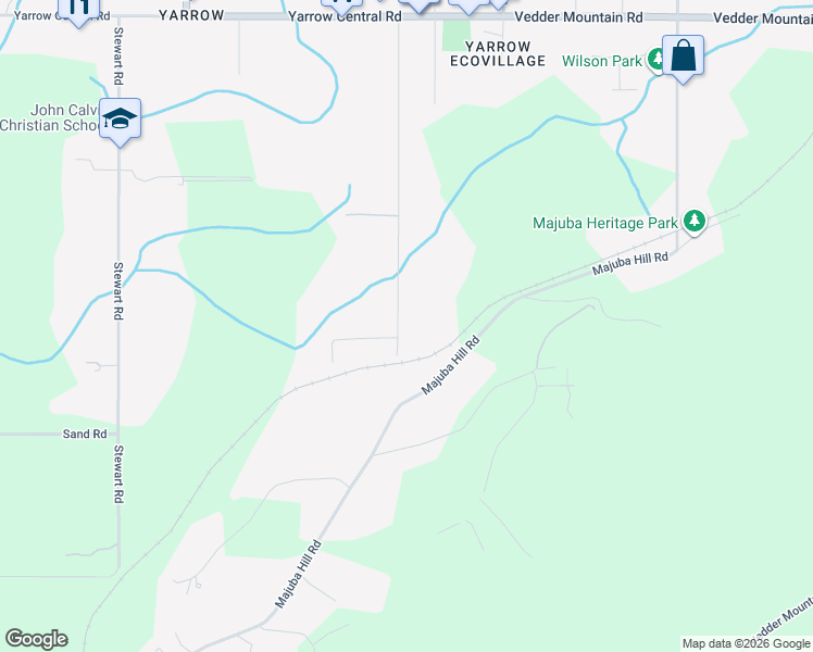 map of restaurants, bars, coffee shops, grocery stores, and more near 3996 Eckert Street in Chilliwack
