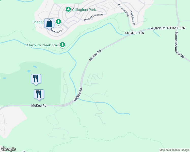 map of restaurants, bars, coffee shops, grocery stores, and more near 36260 McKee Road in Abbotsford