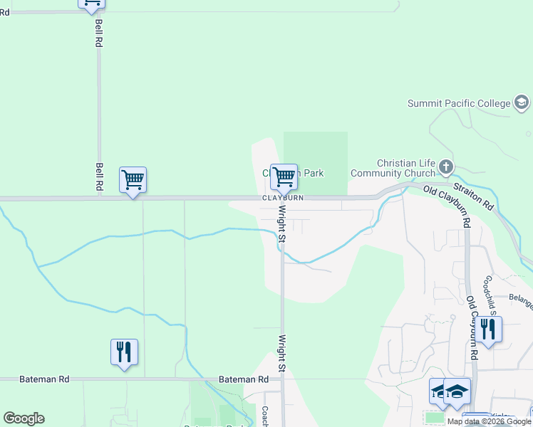 map of restaurants, bars, coffee shops, grocery stores, and more near 34761 Armstrong Avenue in Abbotsford