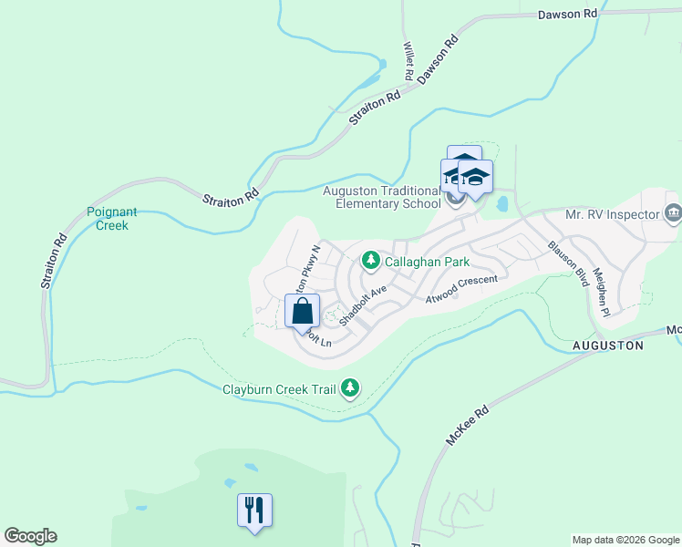 map of restaurants, bars, coffee shops, grocery stores, and more near 4376 Stephen Leacock Drive in Abbotsford