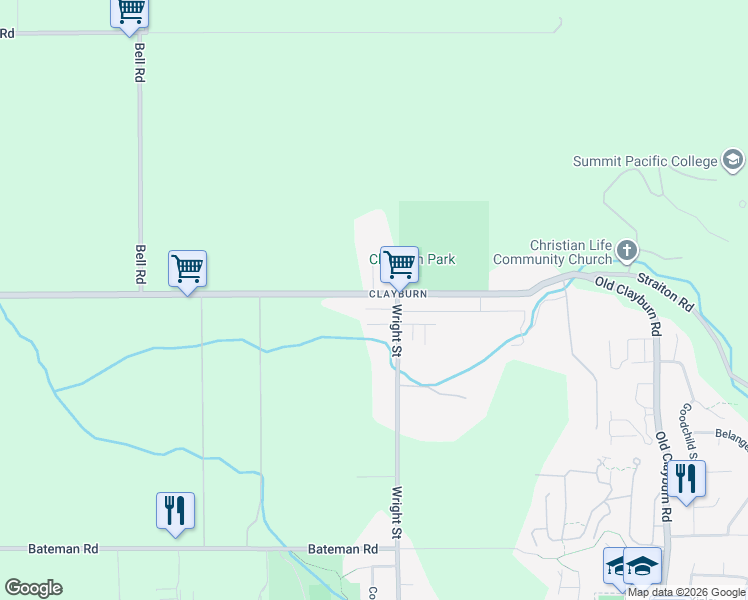 map of restaurants, bars, coffee shops, grocery stores, and more near 34761 Armstrong Avenue in Abbotsford