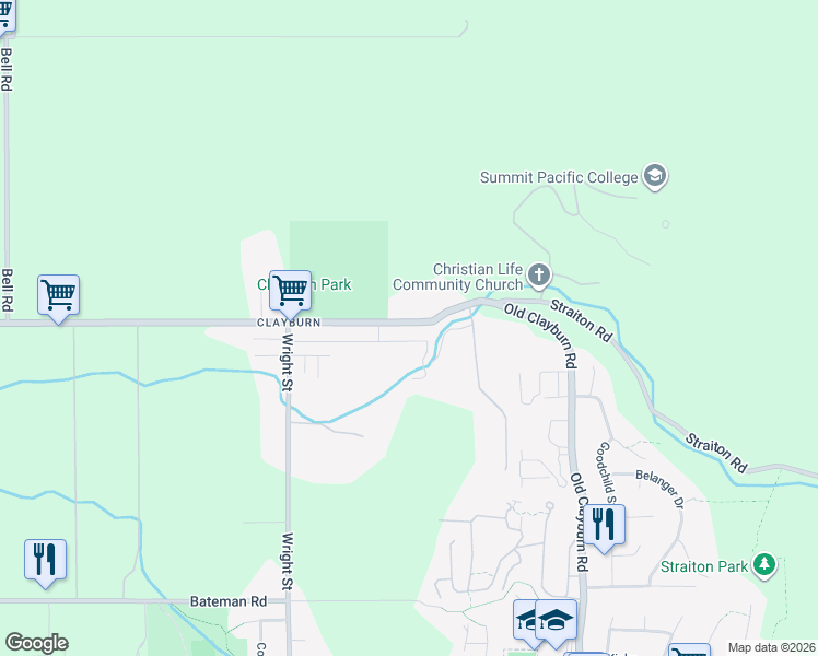 map of restaurants, bars, coffee shops, grocery stores, and more near 34980 Clayburn Lane in Abbotsford