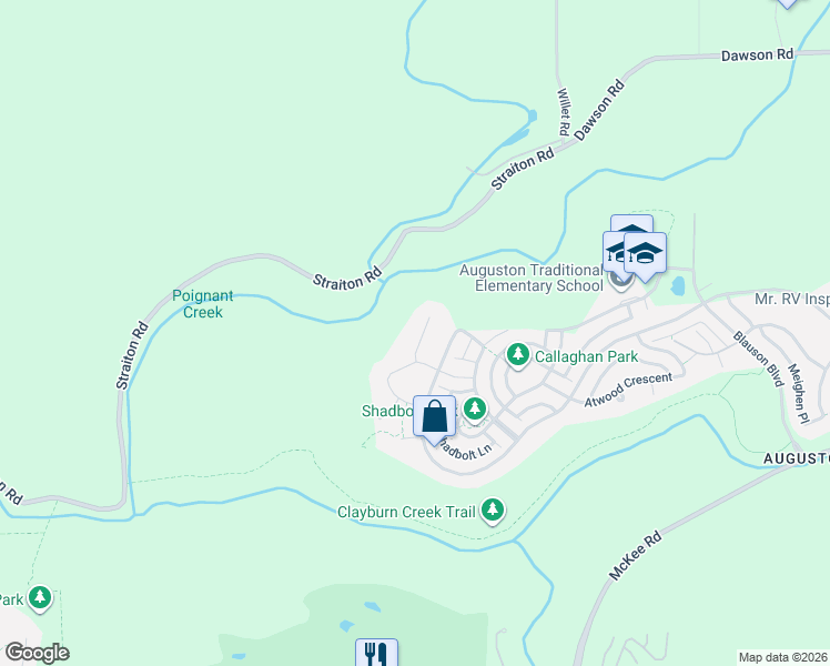 map of restaurants, bars, coffee shops, grocery stores, and more near 4417 Emily Carr Place in Abbotsford