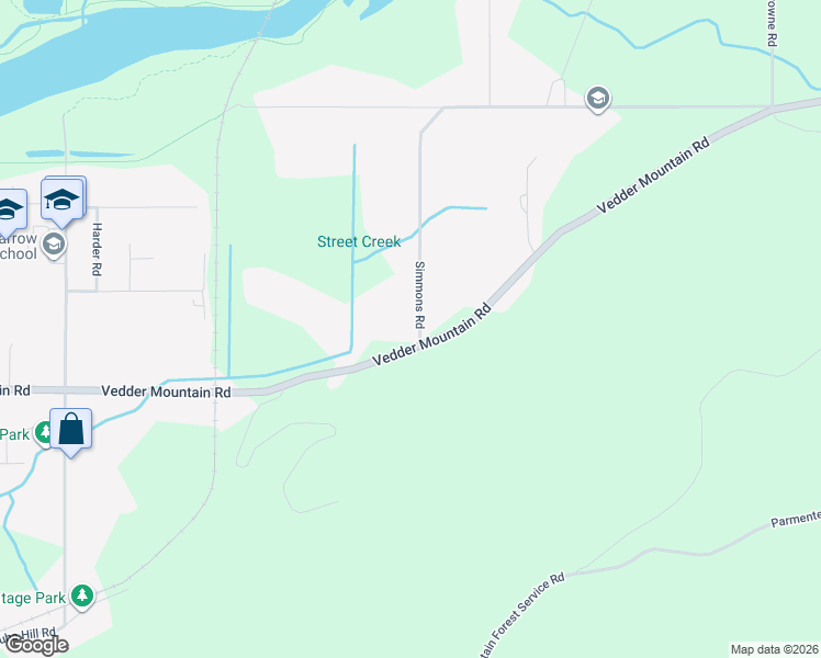 map of restaurants, bars, coffee shops, grocery stores, and more near 4463 Simmons Road in Chilliwack