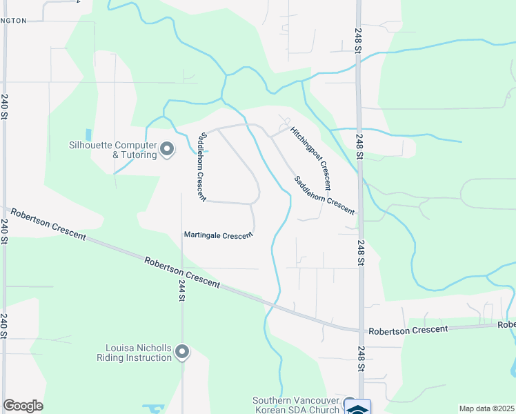 map of restaurants, bars, coffee shops, grocery stores, and more near 4650 Martingale Crescent in Langley
