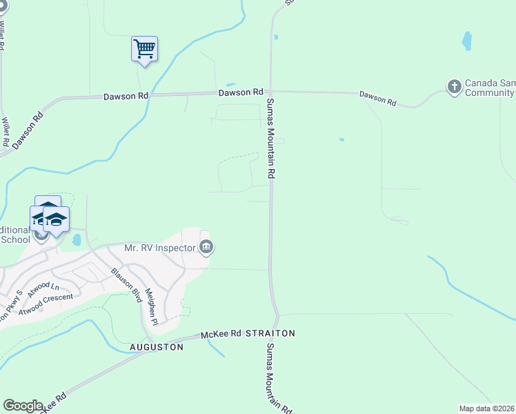 map of restaurants, bars, coffee shops, grocery stores, and more near 4573 Sumas Mountain Road in Abbotsford