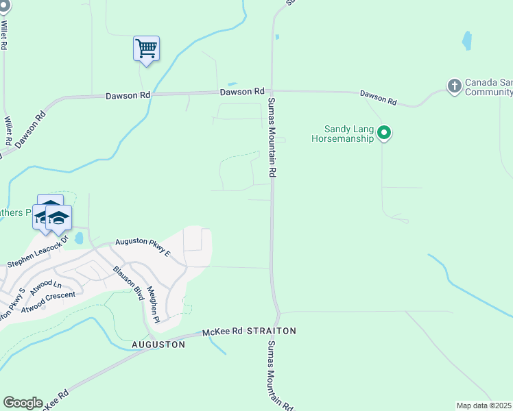 map of restaurants, bars, coffee shops, grocery stores, and more near 4581 Sumas Mountain Road in Abbotsford