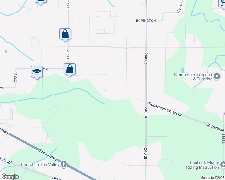map of restaurants, bars, coffee shops, grocery stores, and more near 4602 238 Street in Langley Township
