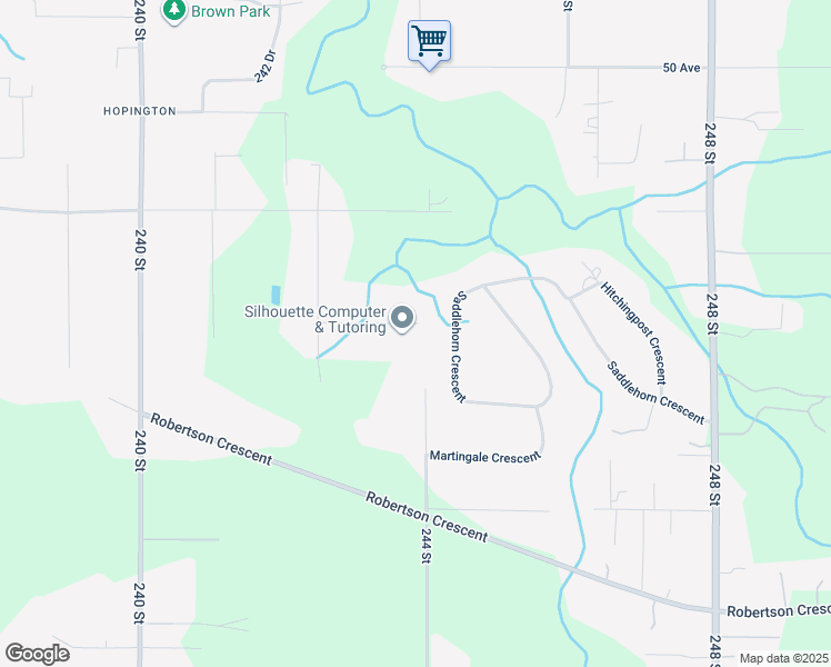 map of restaurants, bars, coffee shops, grocery stores, and more near 24388 46A Avenue in Langley Township