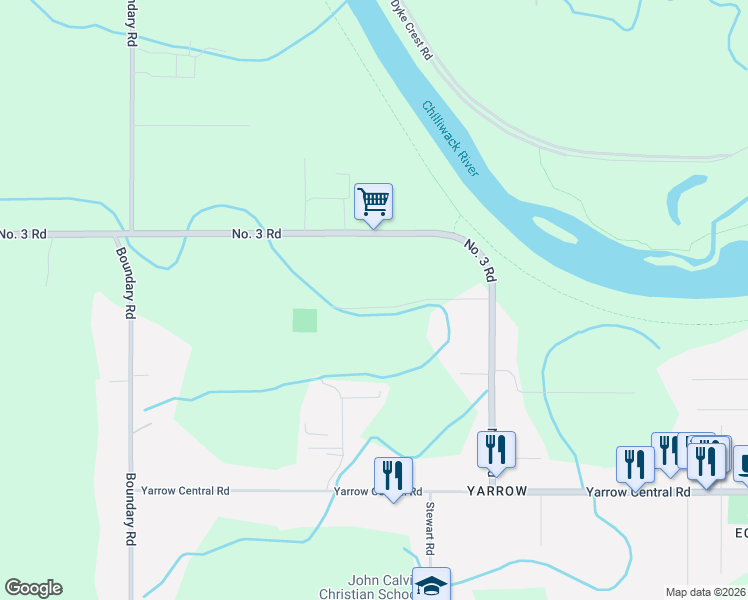 map of restaurants, bars, coffee shops, grocery stores, and more near 41725 Hare Avenue in Chilliwack