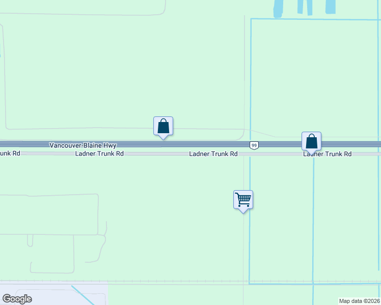 map of restaurants, bars, coffee shops, grocery stores, and more near 8640 Ladner Trunk Road in Delta