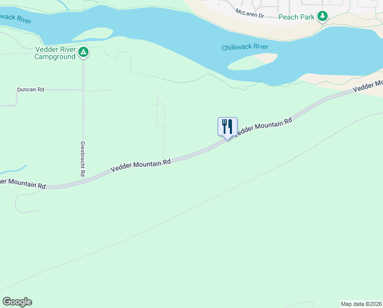 map of restaurants, bars, coffee shops, grocery stores, and more near 44305 Vedder Mountain Road in Chilliwack