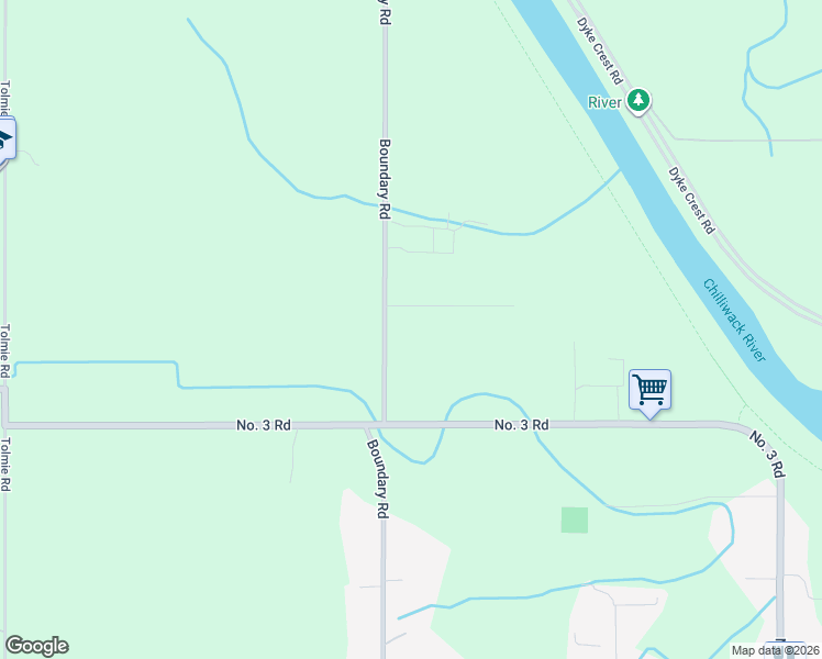 map of restaurants, bars, coffee shops, grocery stores, and more near 4940 Boundary Road in Chilliwack