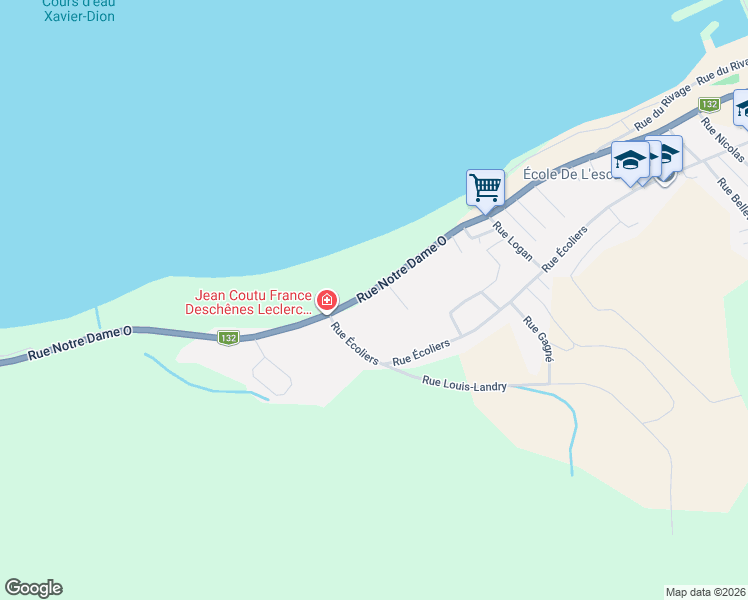 map of restaurants, bars, coffee shops, grocery stores, and more near 179 Rue Notre Dame Ouest in Cap-Chat