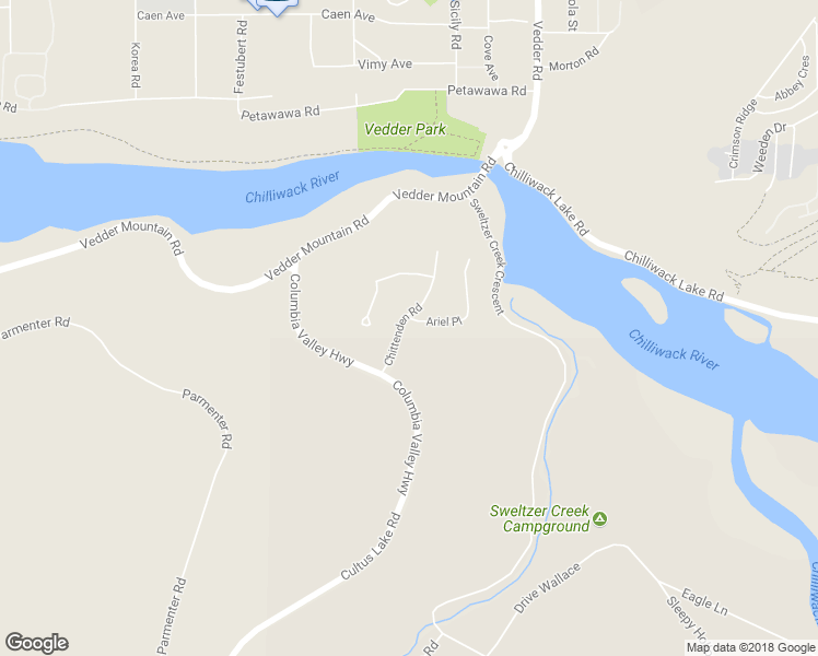 map of restaurants, bars, coffee shops, grocery stores, and more near 5100 Chittenden Road in Chilliwack
