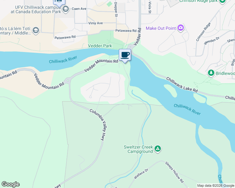 map of restaurants, bars, coffee shops, grocery stores, and more near 45473 Ariel Place in Chilliwack