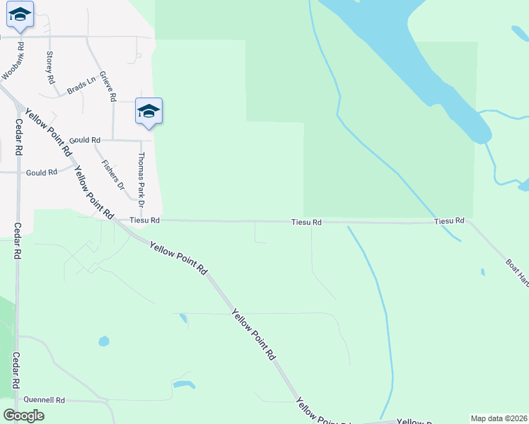 map of restaurants, bars, coffee shops, grocery stores, and more near 2560 Tiesu Road in Nanaimo