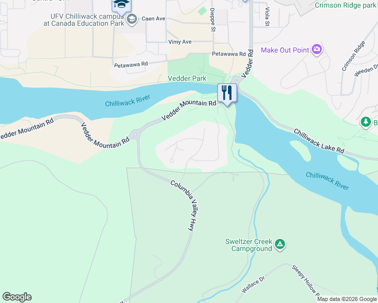 map of restaurants, bars, coffee shops, grocery stores, and more near in Cultus Lake