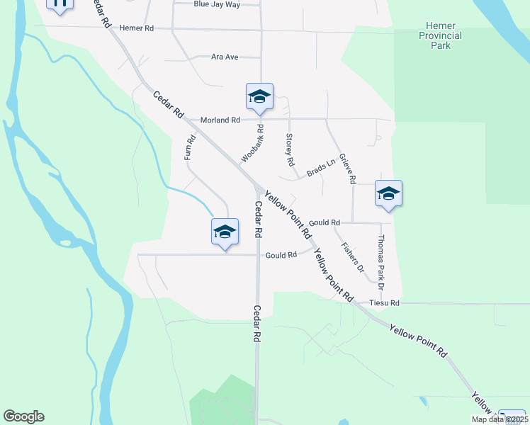 map of restaurants, bars, coffee shops, grocery stores, and more near 2108 Cedar Road in Nanaimo
