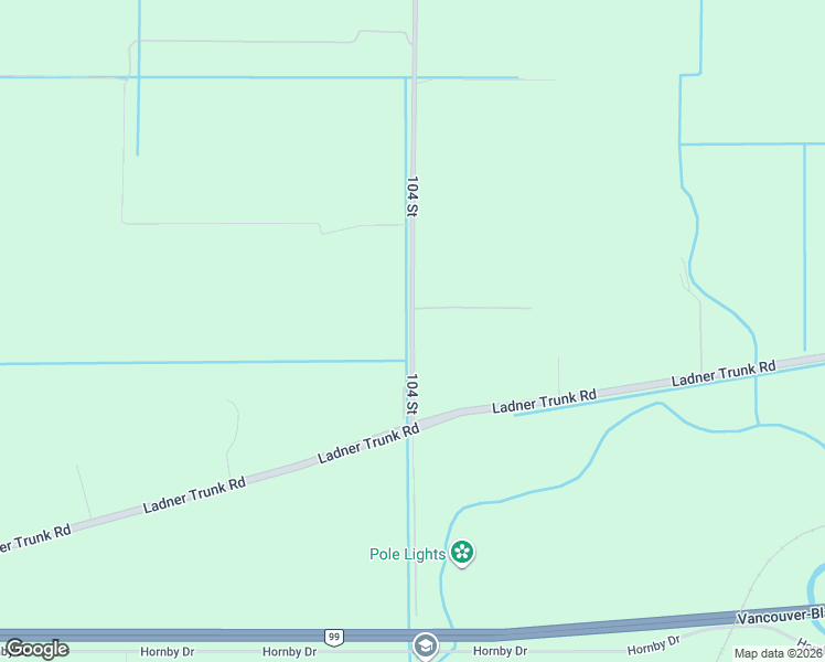 map of restaurants, bars, coffee shops, grocery stores, and more near 104 Street in Delta