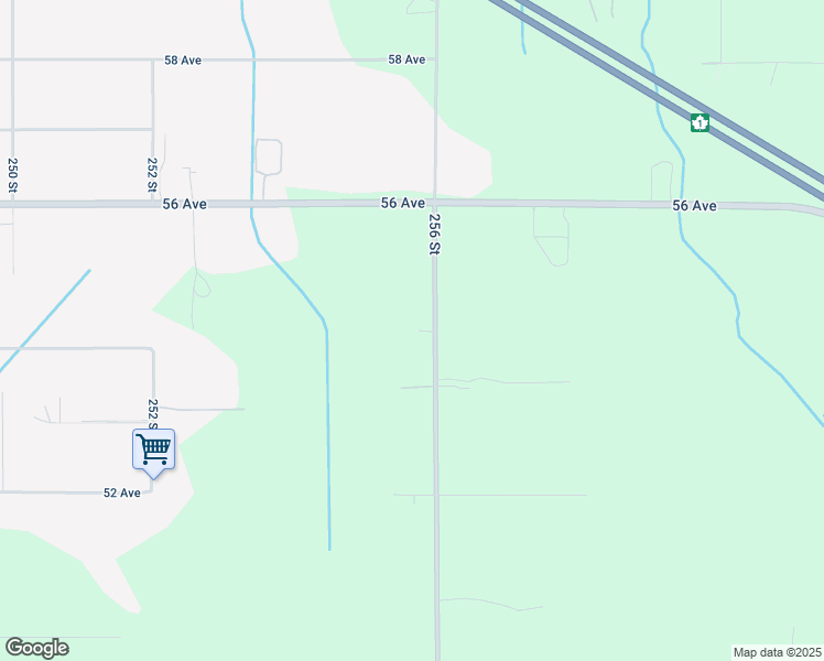 map of restaurants, bars, coffee shops, grocery stores, and more near 5441 256 Street in Langley Township