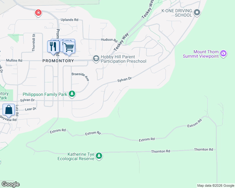 map of restaurants, bars, coffee shops, grocery stores, and more near 5248 Goldspring Place in Chilliwack