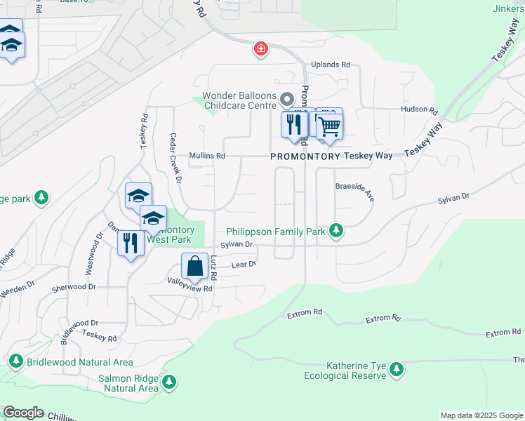 map of restaurants, bars, coffee shops, grocery stores, and more near 46503 Fetterly Place in Chilliwack