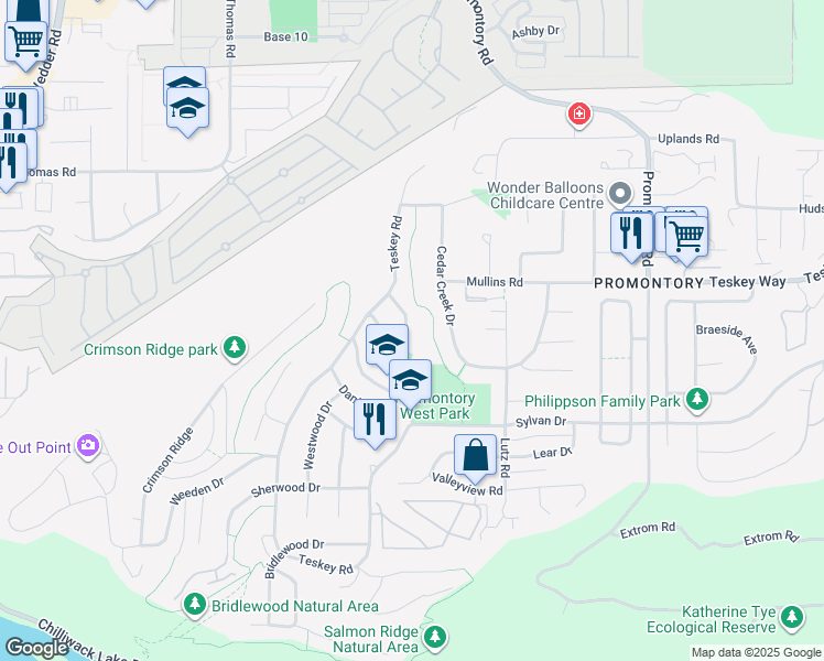 map of restaurants, bars, coffee shops, grocery stores, and more near 46260 Kermode Crescent in Chilliwack