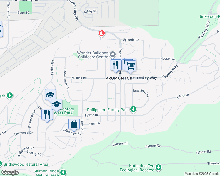 map of restaurants, bars, coffee shops, grocery stores, and more near 5456 Highroad Crescent in Chilliwack