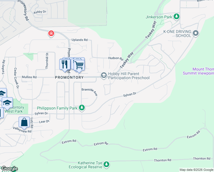 map of restaurants, bars, coffee shops, grocery stores, and more near 86840 Russell Road in Chilliwack