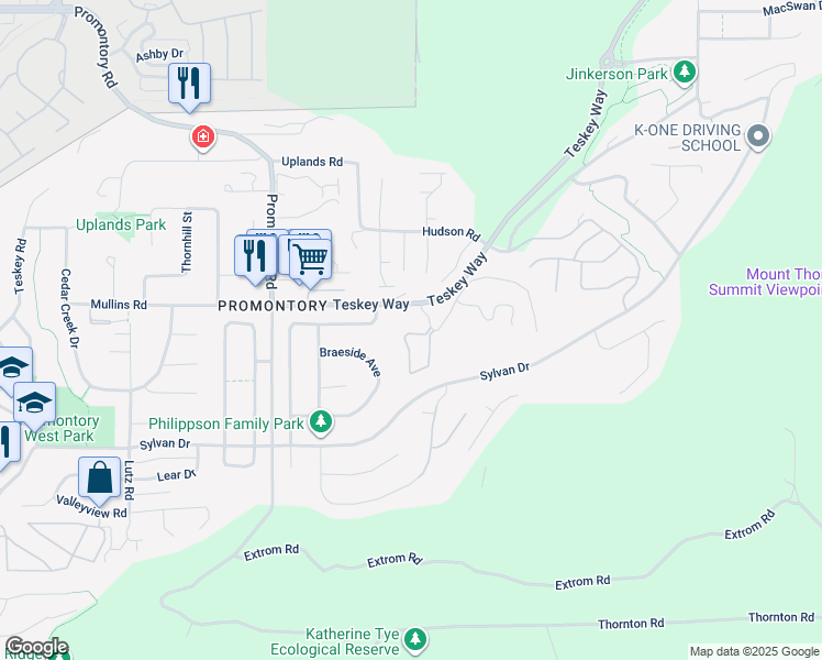 map of restaurants, bars, coffee shops, grocery stores, and more near 46840 Russell Road in Chilliwack