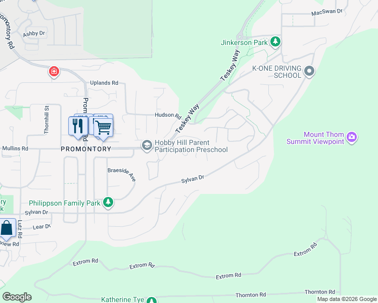 map of restaurants, bars, coffee shops, grocery stores, and more near 46972 Russell Road in Chilliwack