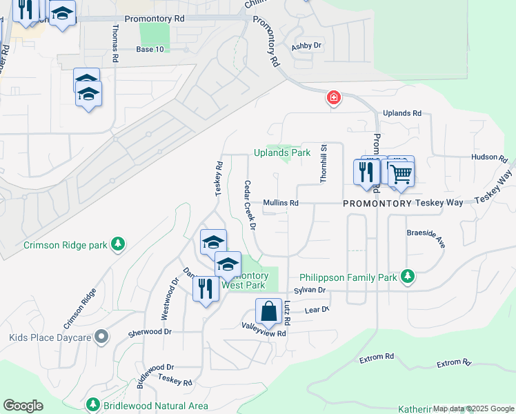 map of restaurants, bars, coffee shops, grocery stores, and more near 46330 Mullins Road in Chilliwack