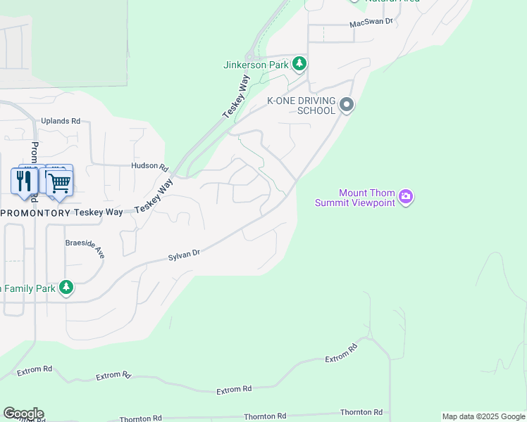 map of restaurants, bars, coffee shops, grocery stores, and more near 47045 Sylvan Drive in Chilliwack