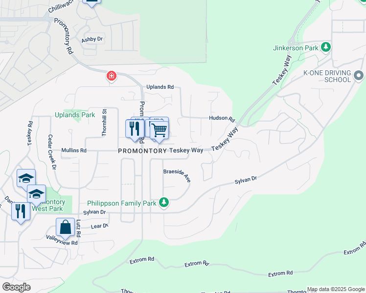 map of restaurants, bars, coffee shops, grocery stores, and more near 5635 Teskey Way in Chilliwack