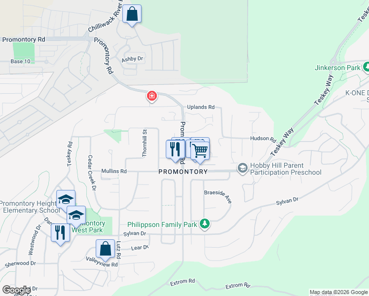 map of restaurants, bars, coffee shops, grocery stores, and more near in Chilliwack