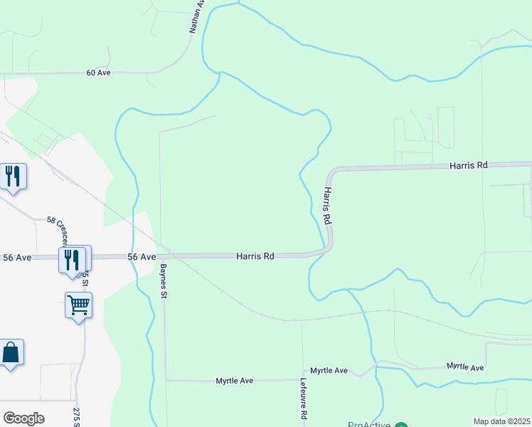 map of restaurants, bars, coffee shops, grocery stores, and more near 27911 56 Avenue in Abbotsford