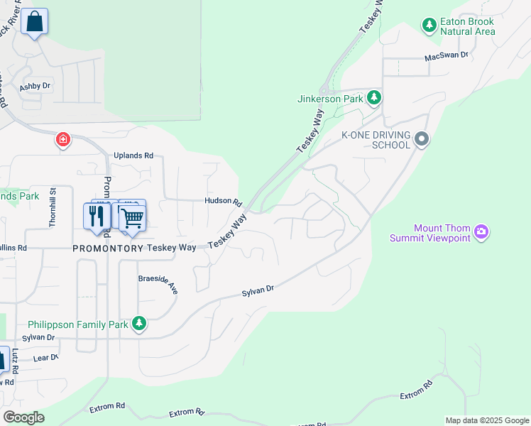 map of restaurants, bars, coffee shops, grocery stores, and more near 5700 Jinkerson Road in Chilliwack