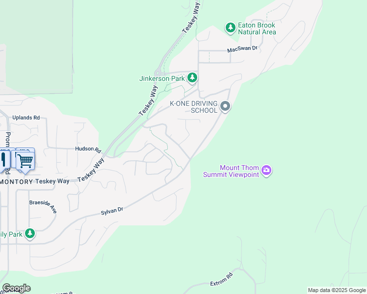 map of restaurants, bars, coffee shops, grocery stores, and more near 5566 Thom Creek Drive in Chilliwack