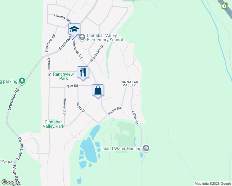 map of restaurants, bars, coffee shops, grocery stores, and more near 18 Torkko Crescent in Nanaimo