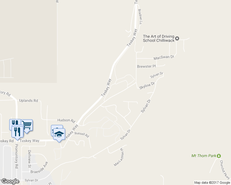 map of restaurants, bars, coffee shops, grocery stores, and more near 5806 Jinkerson Road in Chilliwack