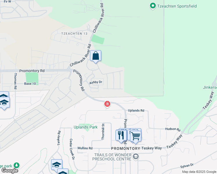 map of restaurants, bars, coffee shops, grocery stores, and more near in Chilliwack