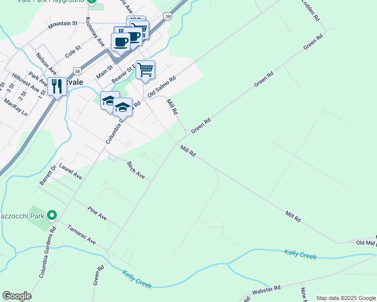 map of restaurants, bars, coffee shops, grocery stores, and more near 151 Old Mill Road in Fruitvale