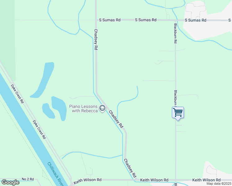 map of restaurants, bars, coffee shops, grocery stores, and more near 6050 Chadsey Road in Chilliwack