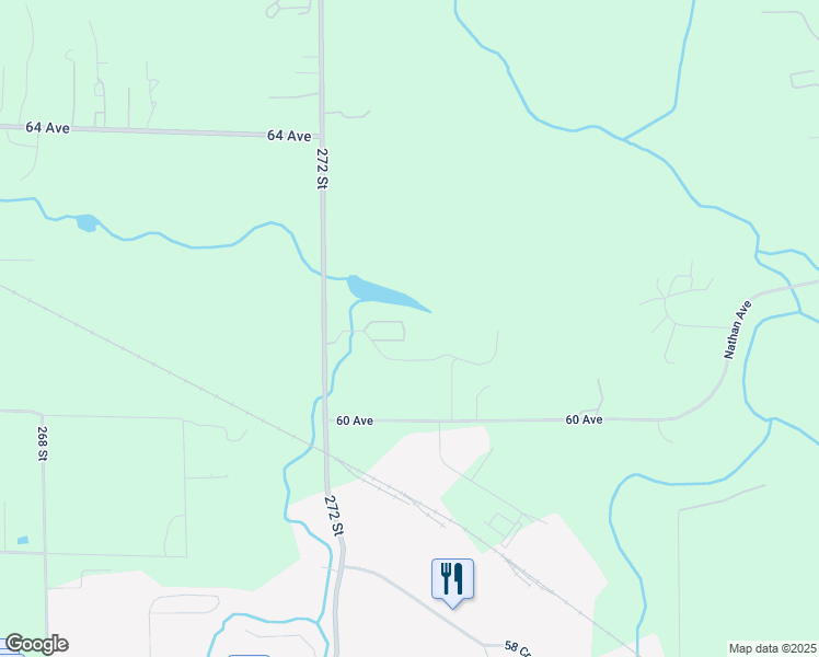 map of restaurants, bars, coffee shops, grocery stores, and more near 6124 272 Street in Langley Township