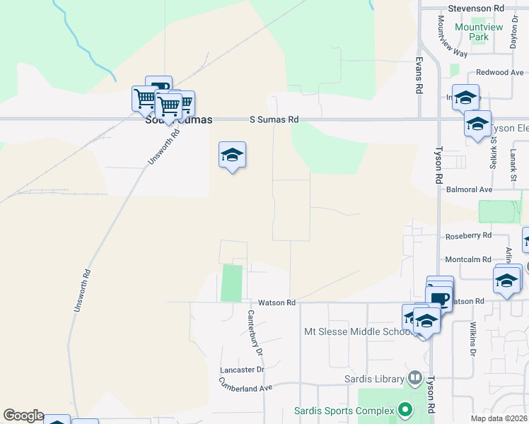 map of restaurants, bars, coffee shops, grocery stores, and more near 44675 Watson Road in Chilliwack