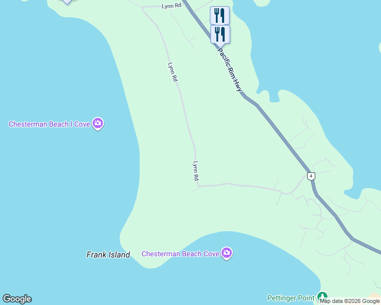 map of restaurants, bars, coffee shops, grocery stores, and more near 1322 Lynn Road in Tofino