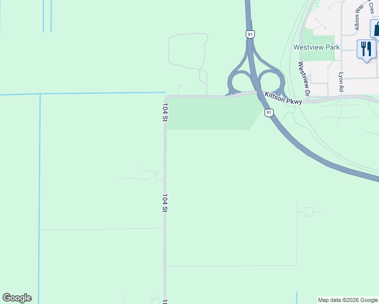 map of restaurants, bars, coffee shops, grocery stores, and more near 6210 104 Street in Delta