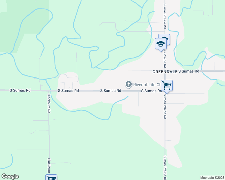 map of restaurants, bars, coffee shops, grocery stores, and more near 42345 South Sumas Road in Chilliwack