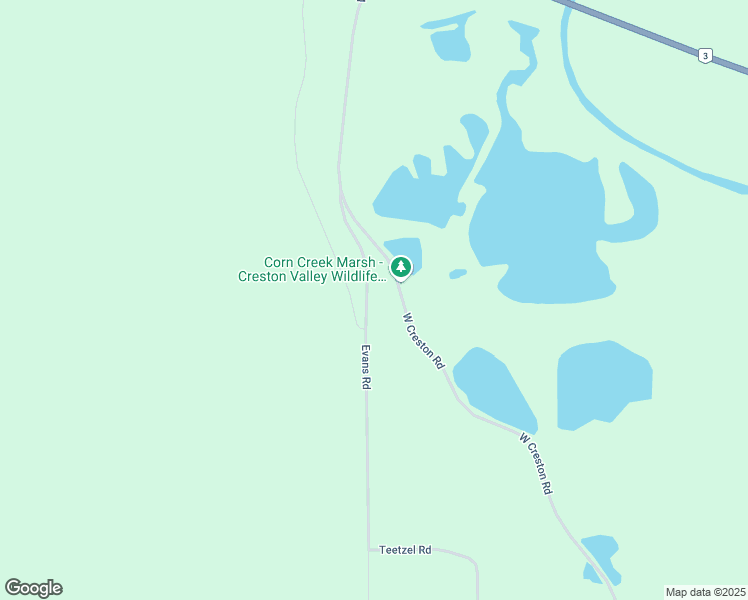 map of restaurants, bars, coffee shops, grocery stores, and more near 1720 Evans Road in Creston